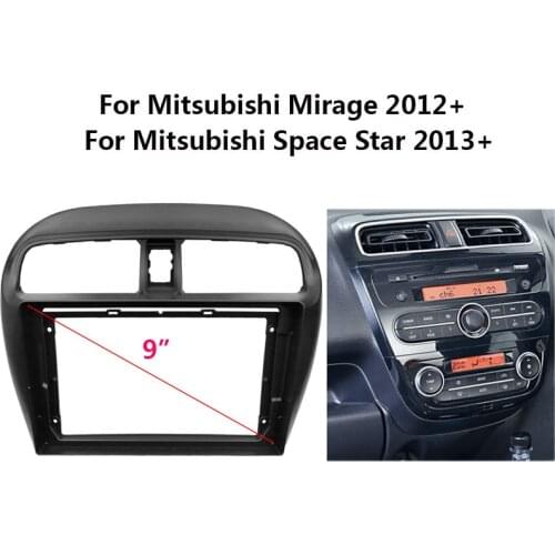 2 Din Car Radio Dashboard Fascia For Mitsubishi Mirage 2012+/Space Star 2013+ Stereo Panel Mounting Bezel Faceplate Holder