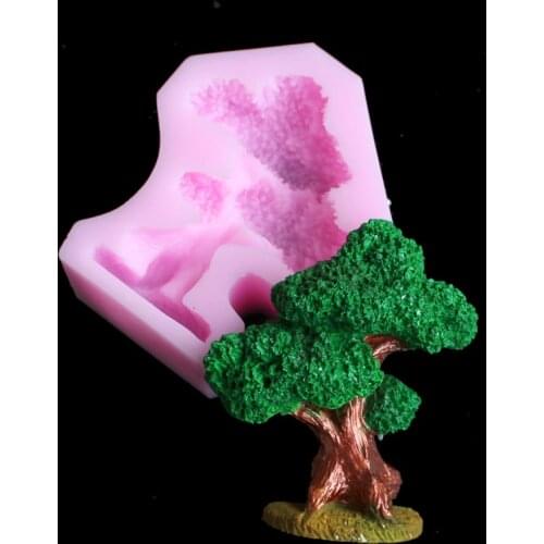 Pine Bonsai Silicone Mold Decoration Tool Chocolate Mold Cake, Gumpaste Mold, Aromatherapy Wax Clay Gypsum Mold, Sugarcraft, Kit