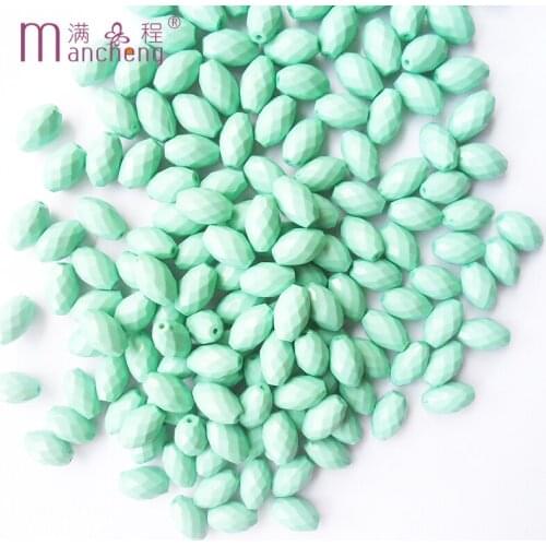 10Pcs / Lots Facet blue lrregular Cylindrical Acrylic plastic DIY Loose beads Bracelet Necklace For Jewelry Making Accessories