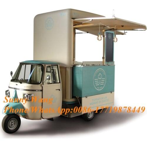 Italy Motorcycle Three Wheel Piaggio Tuk Tuk Ape Piaggio Food Truck