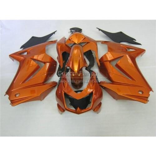 Injection molded Fairing kit for Kawasaki ninja 250r 2008-2014 ABS fairings EX250 08 09 10 11 12 13 14 golden black sets BL16