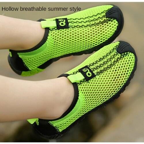 Casual Childrens Shoes Boys Sneakers Kids Non-slip Outdoor Sandals Big Boy Beach Shoes Summer Breathable Hollow Out Mesh Shoes