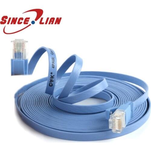 Line home high speed super six cat6a 10G finished copper straight twisted flat cable 1.5m 2m 3m 5m 10m network Wire