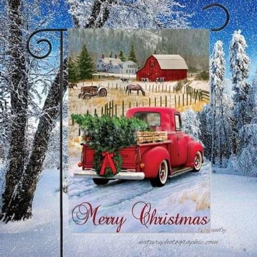 Linen Cloth Garden Flags 4 Styles Decorative Garden Flag Summer Waterproof Yard Flags Outdoor Home Decoration Accessories