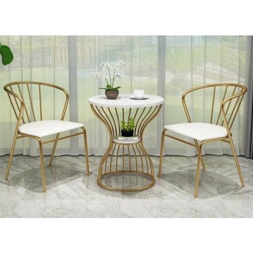 Balcony small table and chair three piece outdoor tea table and chair combination living room small round table simple outdoor