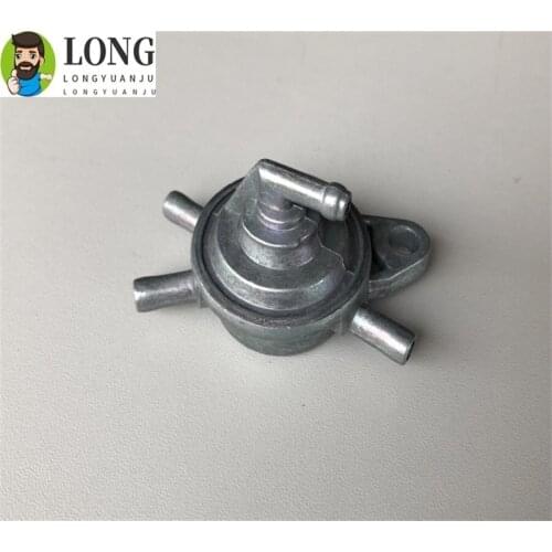 Motorcycle 4-hole Fuel Oil Petcock Valve Pump Switch Aluminum Universal accessories for Suzuki AN125 AN150 AN 125 HJ125T-7 UZ125