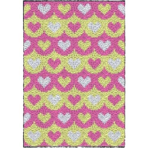 Latch Hook Rug Kits Abstract Pink Crocheting Carpet Rug 100% Acrylic Yarn Cushion Mat DIY Carpet Rug Home Decor 61cmX85cm