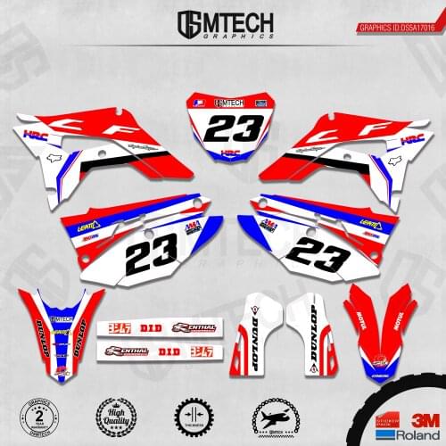DSMTECH Customized Team Graphics Backgrounds Decals 3M Custom Stickers For 2018-2020 CRF250R 2017 2018 2019-2020 CRF450R 016