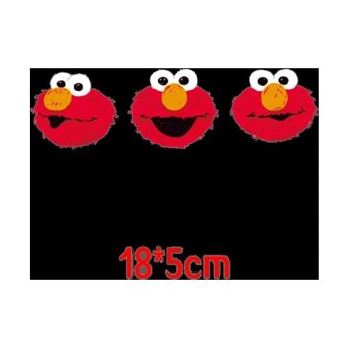 Anime Sesame Street Patch COOKIE MONSTER ELMO BIG BIRD Cartoon Iron on Transfer Patches for Kids Clothes Applique DIY Heat Press
