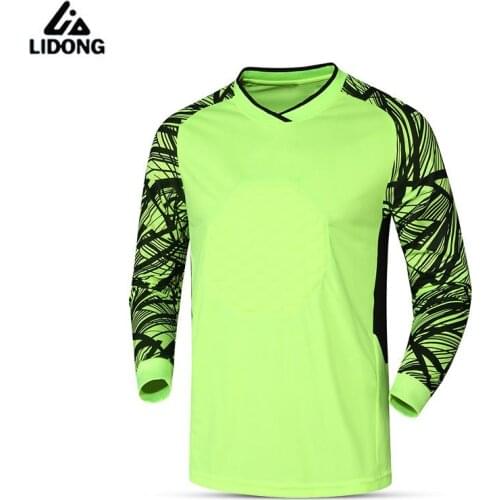 2016 2017 Goalkeeper Jerseys Kits Long Sleeve Shirts Football Goalkeeper Tops Sponge Custom Soccer Goalie Training Protector