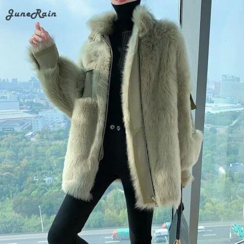 Women Winter Sheep Shearing Coat Female Faux Fur Coat Ladies Thick Abrigos De Piel Sintetica Mujer Lujo Manteau Fausse Fourrure