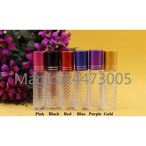 10/20/50pcs 8ml Glass Transparent Thread Perfume Bottle Wholesale Refillable Rolls on The Bottle of Essential Oil Glass Vials