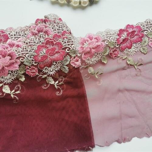Diy Craft Mesh Embroidery Lace Trim , Embroidered Tulle Lace Trim Sewing Fabric Clothing Accessories