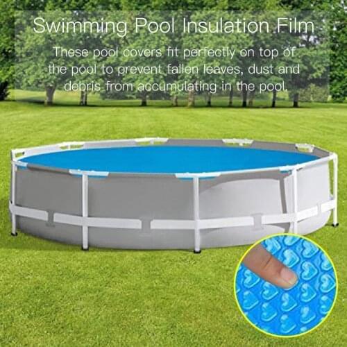 Solar Tarpaulin Swimming Pool Sunblock UV Protection Cover PE Bubble Insulation Film Dust-proof Anti-UV Cover Dropshipping