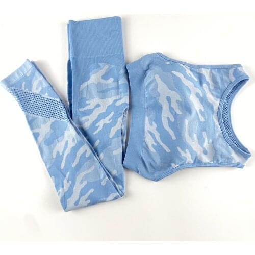 Women Vital Seamless Yoga Set Gym Clothing Fitness Workout Leggings+Bra Sport Suit Women Camouflage Tracksuit Active Wear