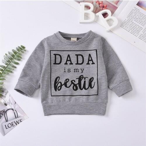 Loose Kids Baby Sweatershirt Hoodies 6m-4y Toddler Mama Girl Boy Letter Prints Long Sleeve Round Neck Autumn Winter Pullovers