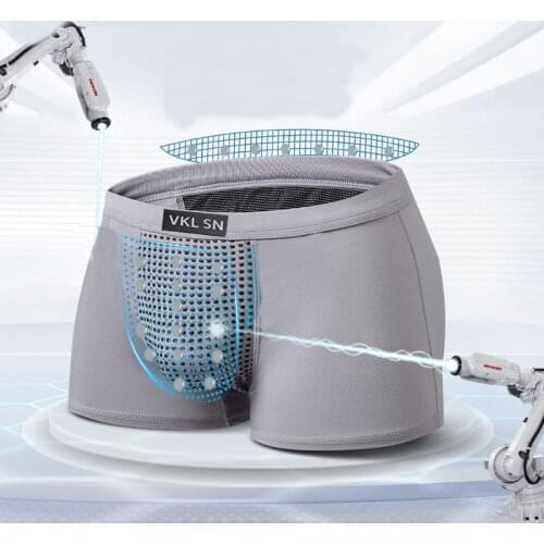 3 pieces/bag Pants Mens Underwear Generation Tourmaline Ice Silk Breathable Mens Sexy Underwear British Magnetic Therapy Boxer