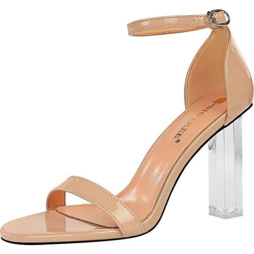 Patent Leather Ladies Shoes and Sandals High Heels Sandals Women Pumps Women Shoes Sandals Women 2021 Luxury Brand Zapatos Mujer