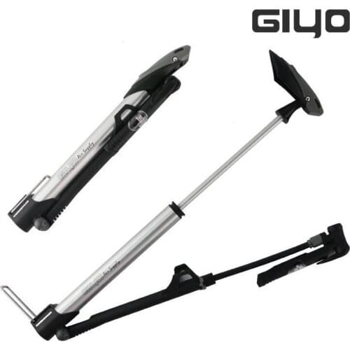 Giyo 140psi Bicycle Stand Pump Bike Pump with Gauge Bicycle Tire Inflator MTB Presta Schrader Valve Floor-standing Foot Air Pump