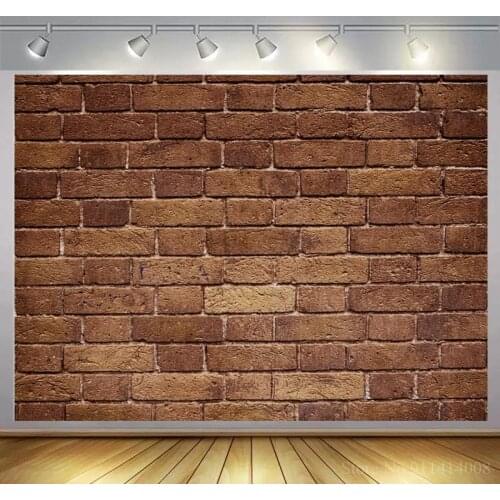 Brown Brick Wall Grunge Old Room Decor Baby Shower Vinyl Baby Pet Toy Portrait Photo Backgrounds Photo Backdrops For Photophone