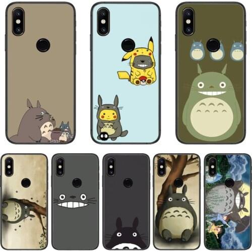 Japanese Cartoon Totoro Miyazaki Hayao Phone Case For xiaomi M2 C3 X3 F2 Lite NFC 6 5 x Poco k30 Pro Anime Black Cover Sili