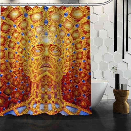 Custom Alex Grey Shower Curtain Bathroom Products Creative Polyester Home Shower Curtain/Bathroom Product