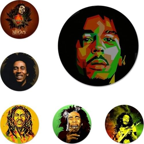 58mm Bob Marley Icons Pins Badge Decoration Brooches Metal Badges For Clothes Backpack Decoration