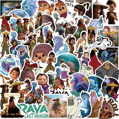 10/50PCS Raya and the Last Dragon Stickers Unicorn Toys for Anime Animal Cute Decals to Laptop Phone Suitcase Guitar Fridge