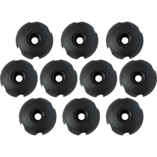 10Pcs Plastic Deck Line Guide Rope Buckle Slotted Round Guide Buckle for Dinghy Kayak Boat Canoes Accessories