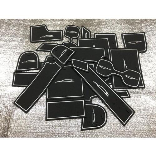 For Honda CRV CR-V 2017 2018 2019 2020 Car Groove Gate Slot Armrest Storage Water Proof Rubber Non-Slip Mat Mats Door Pad 21pcs