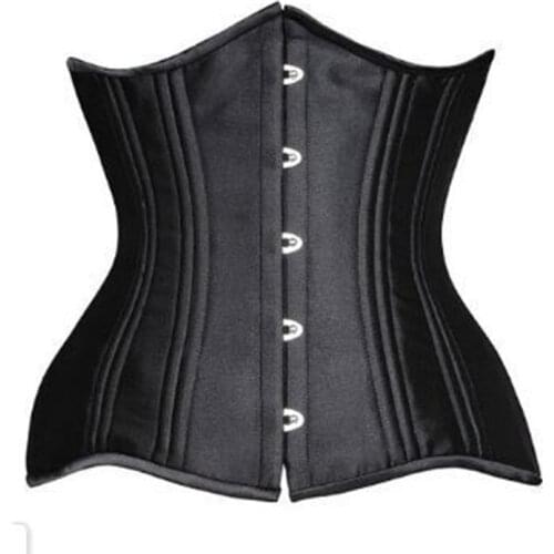32cm 24 Steel Bones Underbust Corset Slimming Female Black Waist Corset XS-XXXL