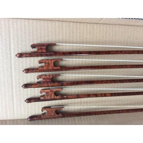 5pcs nice baroque violin bows 4/4 selected snake wood wholesale price