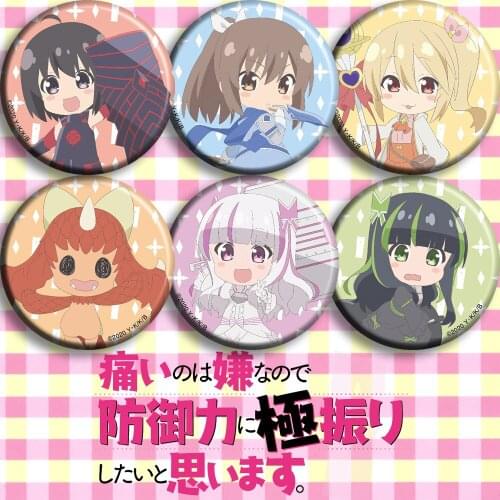 58mm Anime BOFURI: I Don't Want to Get Hurt so I'll Max Out My Defense Very cute anime girl badges brooch icons