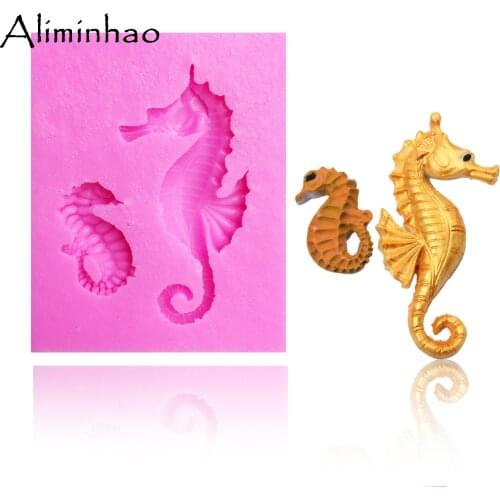 B1007 Seahorse cake mould DIY Silicone Mold Sugarcraft dessert Candy Chocolate Fondant Cake Decorating Tools