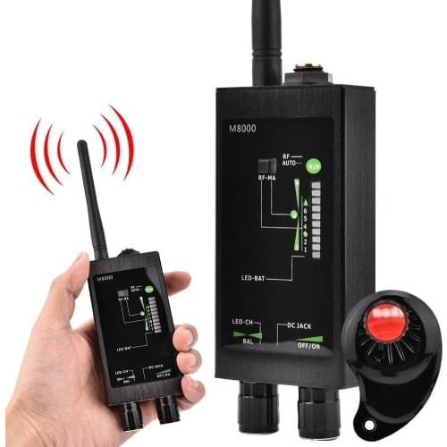 Wireless RF Bug Signal Radio Detector Scanner GPS Tracker Finder Automatic Detection for Checking Laser Eavesdropping Device