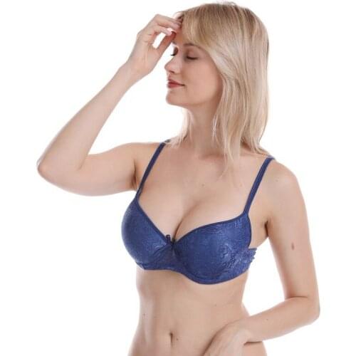 New Woman Plus Size Bra Push Up Sexy Lace Large Size Bras For Womens Underwear Deep V Luxury Brassiere 38-48 B C D