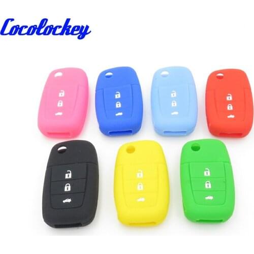 Cocolockey 4 Button Car Styling Silicone Car Key Cover For Chevrolet Pontiac Holden Commodore Flip Remote Keyless Enter Key