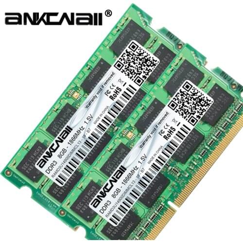 DDR3L RAM 8Gb (2pcs x 8GB)1866MHz PC3L-14900 For Intel Laptop Memory DIMM 1.35V 204Pin