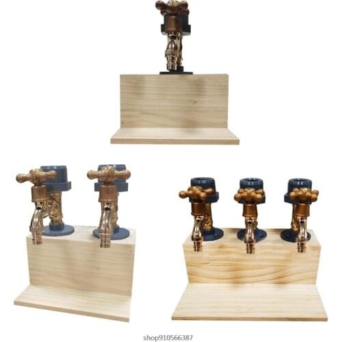 Wooden Base Wine Dispenser Single/Double/Three Faucet Whiskey Decanter Liquor Alcohol Whiskey Wood Dispenser Faucet Wholesales