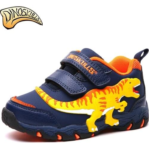 Dinoskulls Kid Shoes Kids Boys Dinosaur Sneakers Toddler Cartoon Shoes Boys Loafers Childrens Sneakers 27-34