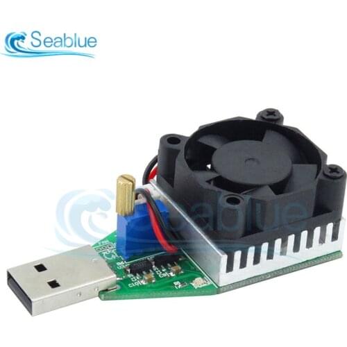 DC 3V-21V 15W Electronic Test Load resistor USB Interface Battery Discharge Capacity Tester with Fan Adjustable Current Module