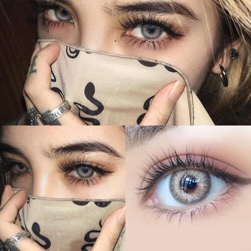 Cosmetic contact Lens 2pcs/pair Colored Contact Lenses Eye Little-wild-cat Series Beauty Natural Color Lens