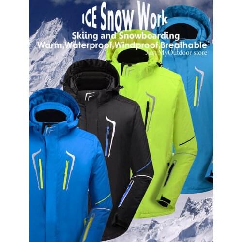 -30 Plus size Mens Snow Jacket Outdoor Snowboarding Coats Waterproof Windproof Winter Clothes Skiing Suit Costume for Male Wear