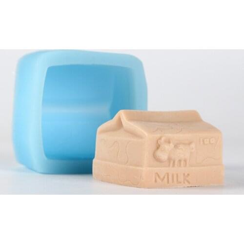 Handmade Soap Molds Milk Box Shaped with Sheep Pattern Silicone Moulds