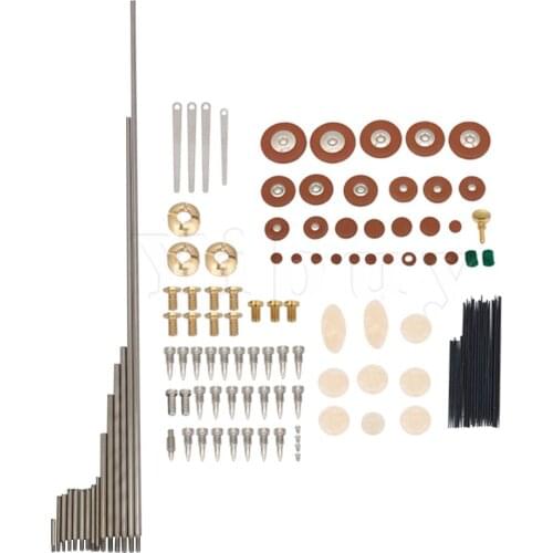 Yibuy Tenor Saxophone Repair Kit Sax Pads & Screws & Spring Needles & Rollers
