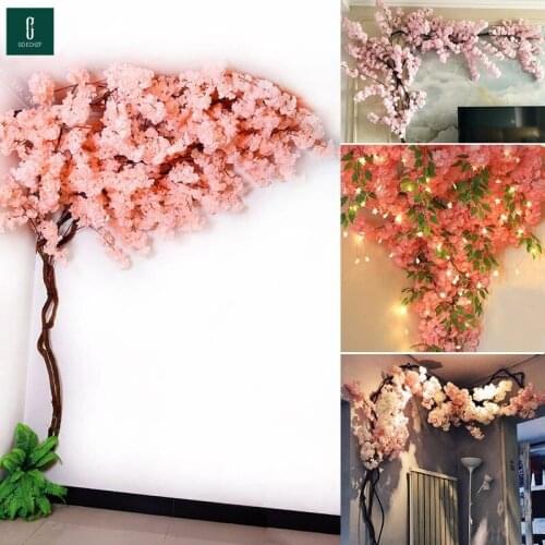 Artificial Cherry Tree Set Flower Branches Withered Vine diy kit Wedding Arch Decoration Home Hanging Flower Wall Festival Decor