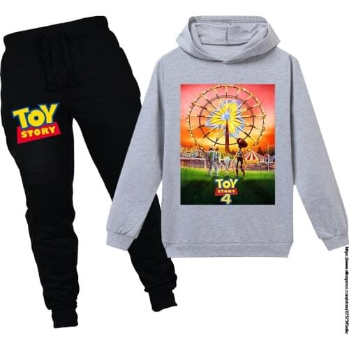 New Spring Autumn Toy Story 4 Print Clothing Set Kids Hoodies Pants 2pcs Set Boys Tracksuit Fashion Infant Girls Sport Suits