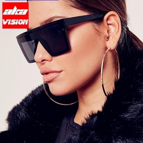 AKA VISION 2021 Oversized Women Sunglasses Square Eyeglasses for Women/Men Retro Glasses Brand Designer Gafas De Sol Mujer UV400
