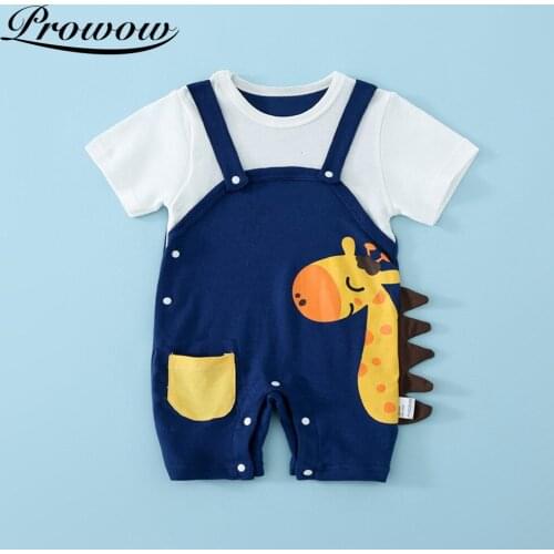 Prowow Dinosaur Newborn Clothes Summer Baby Boy Pajamas Costume Cartoon Baby Jumpsuit Cute Toddler Rompers For Girly Clothing