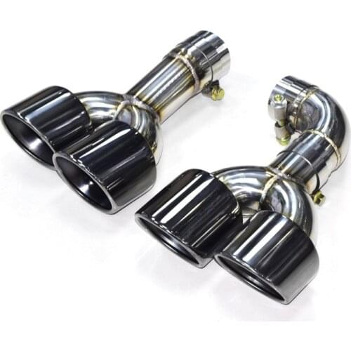One Pair Black Carbon Fiber Muffler Tailpipe For X3 G01 G08 X3M 30i Car Rear Diffuser Stainless Steel Exhaust Pipe End Tip